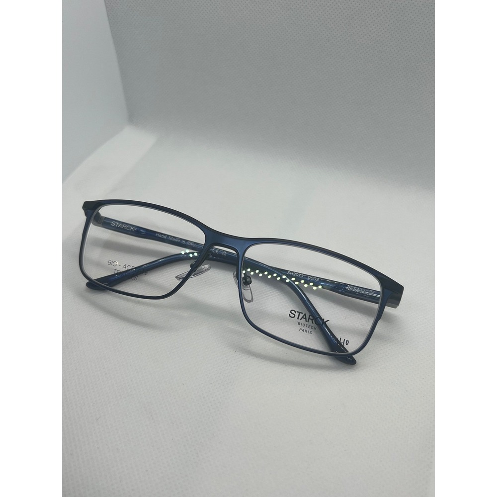 Starck Biotech Paris Eyeglasses Frames Rectangular Blue Designer RX Ready